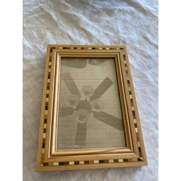 Philip Whitney Picture Photo Frame Inlay Inlaid Solid Wood 4x6 Marquetry Mission - Picture 5 of 8